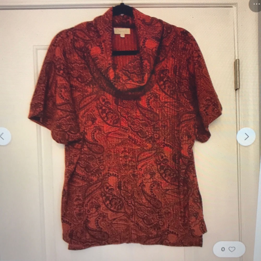 Chennault Rust Paisley Top size Large